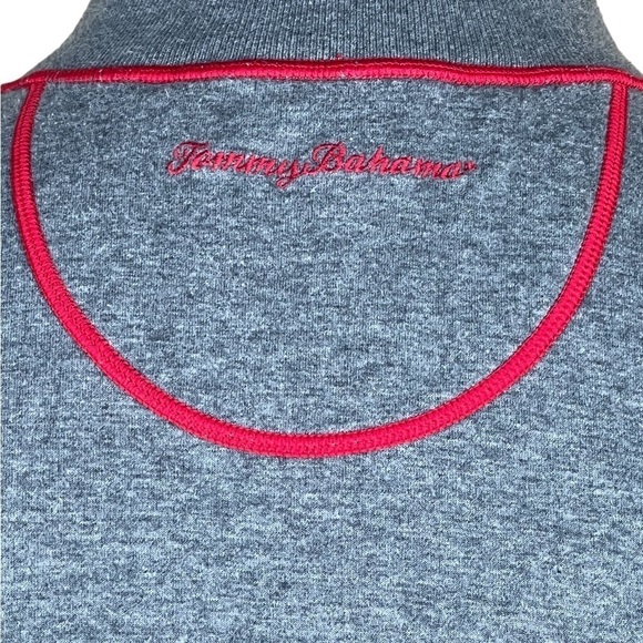 Tommy Bahama Men’s Reversible Red & Gray 1/4 Zip Pullover No Tags Apx Size Small - Picture 6 of 13